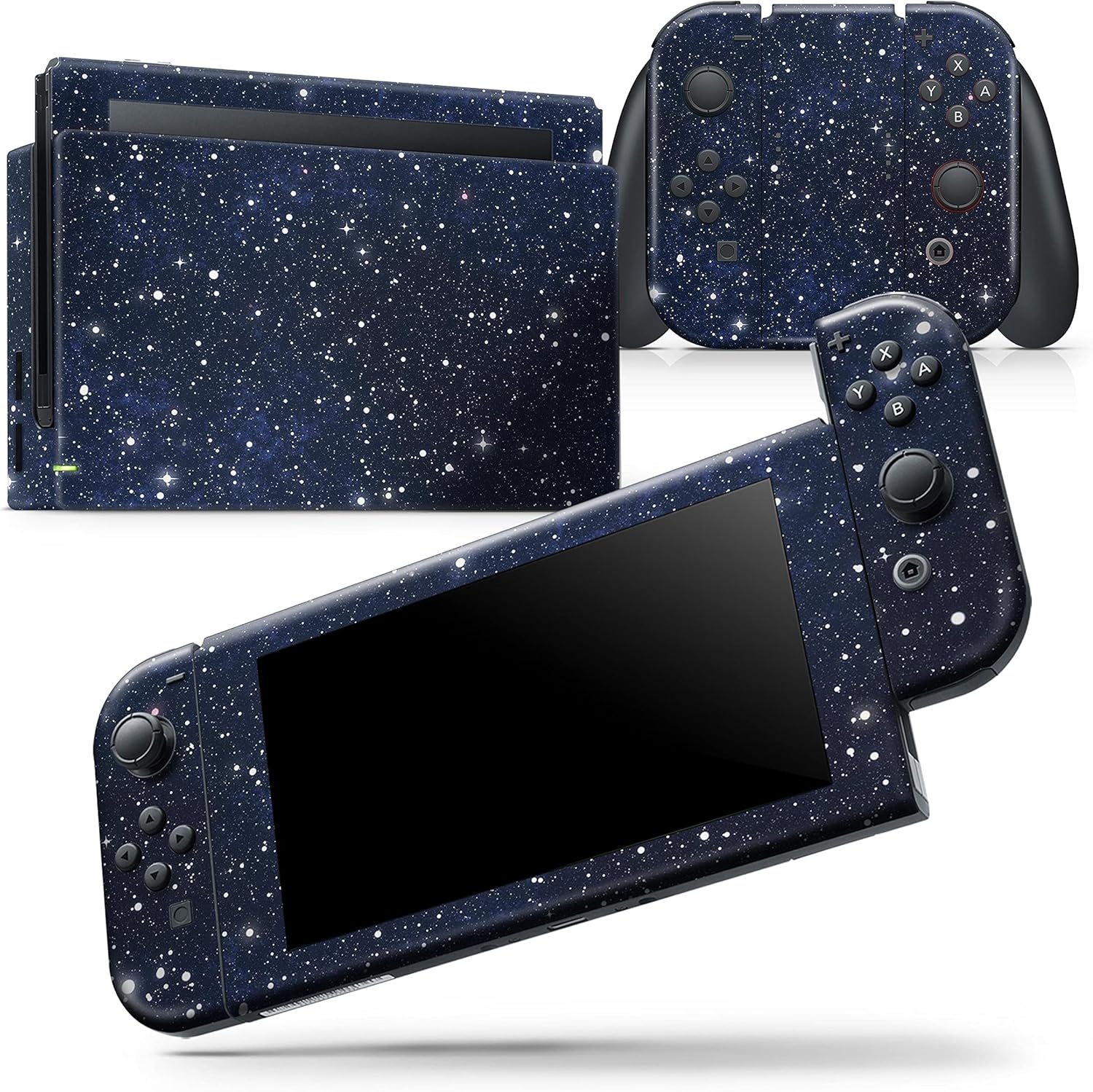 Design Skinz - Compatible with Nintendo Switch OLED Console Bundle - Skin Decal Protective Scratch-Resistant Removable Vinyl Wrap Cover - Bright Starry Sky