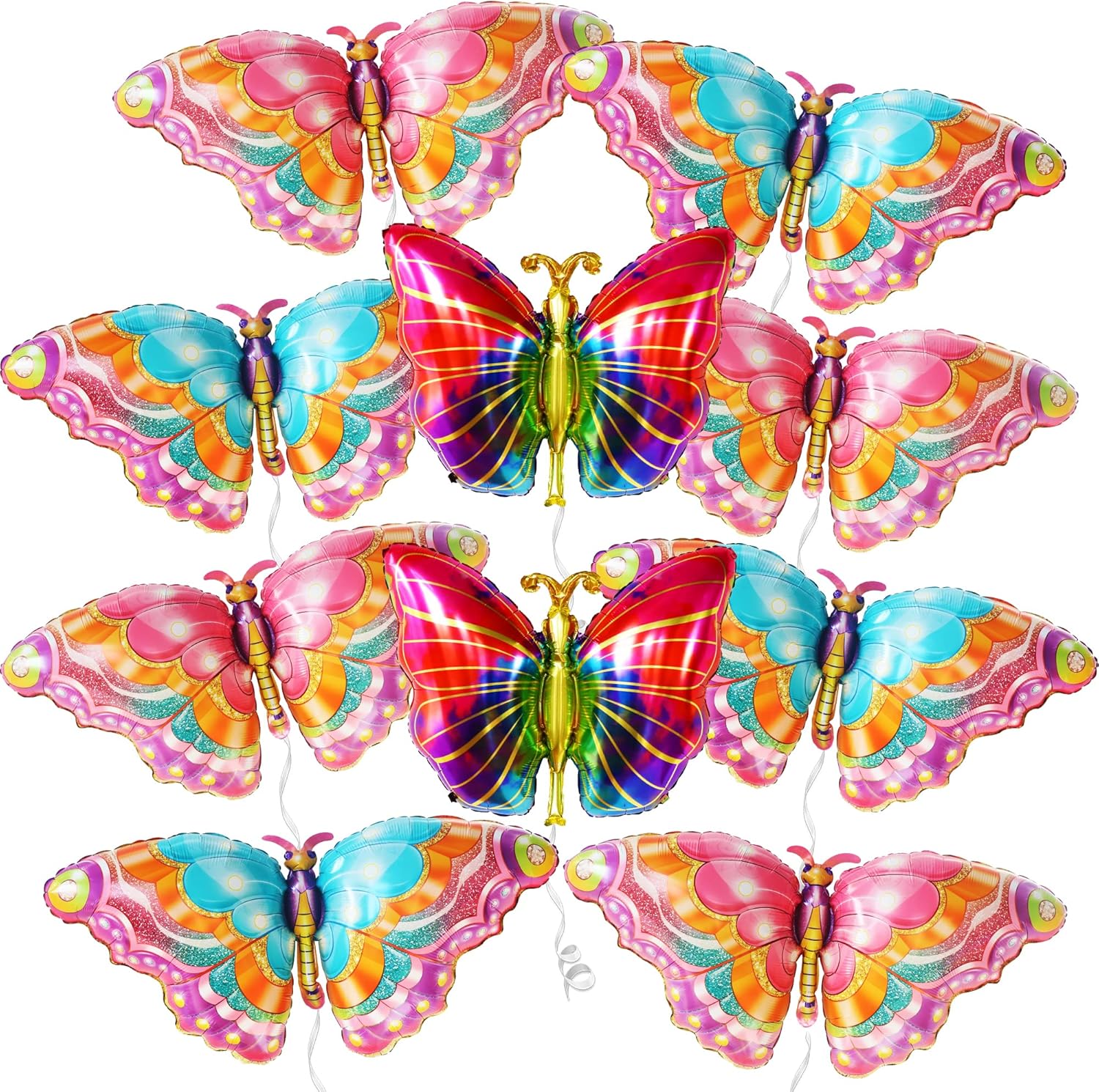 KatchOn, Giant Colorful Butterfly Balloons 38 Inch, Pack
