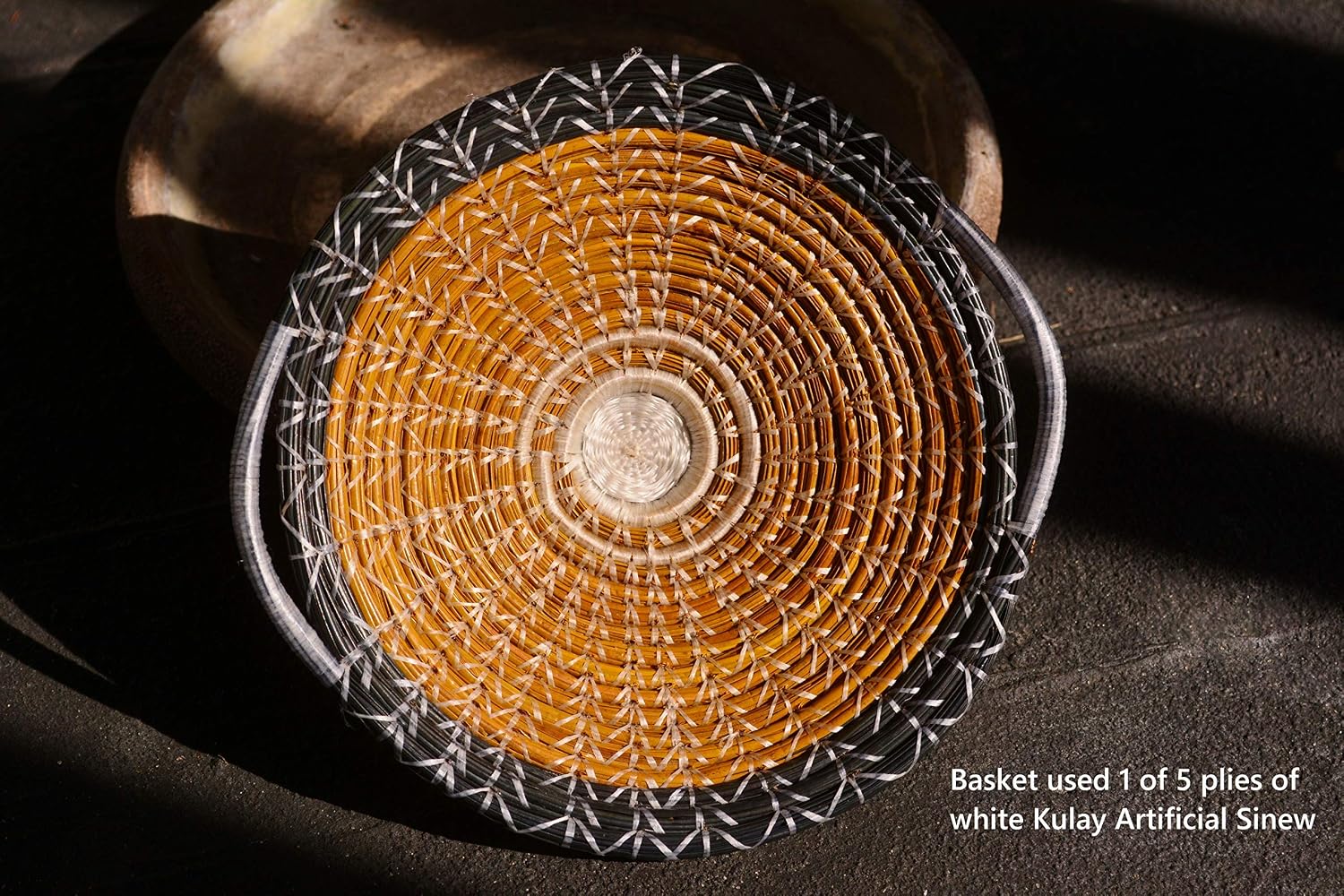 Kulay Bobbin Artificial Deer Sinew Waxed Flat Poly Thread, 60 Yards, 5 Ply, 70 LB Test (Pack of 3 - Brown, White, Black)