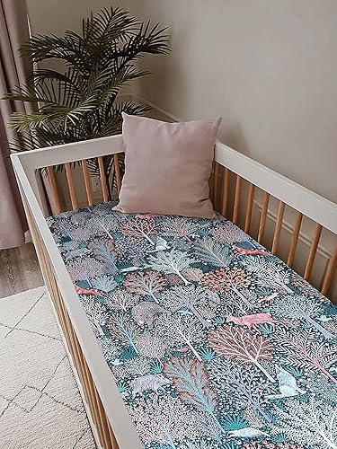 Miniatura 5 de Sábana bajera suave para cuna, elástica y transpirable, para niños y niñas, se adapta a colchones estándar para cuna y niños pequeños (animales de