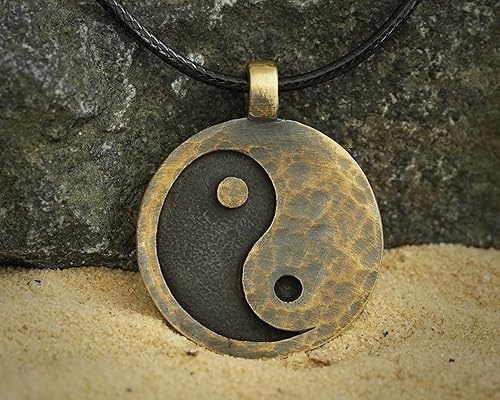 Miniatura 25 de Yin Yang Necklace For Men Ancient Looking High Quality Pendant Jewelry - Yin Yang Gifts - Viking Jewelry for Men