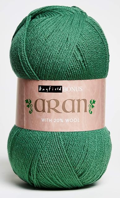 Hayfield Bonus Aran with Wool, Sage (640), 400g by Sirdar Green