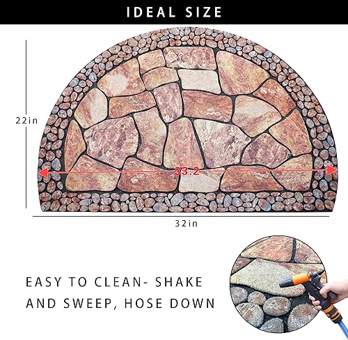 Miniatura 2 de Eanpet Tapete decorativo de goma para exteriores, tapete de entrada para puerta delantera, tapete de interior de 2 x 3 pulgadas, tapete