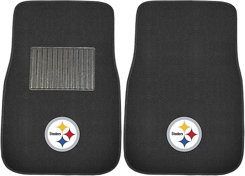 Vista 48 de FANMATS NFL-Teams - Juego de 2 alfombrillas bordadas para coche, unisex, para adultos Negro