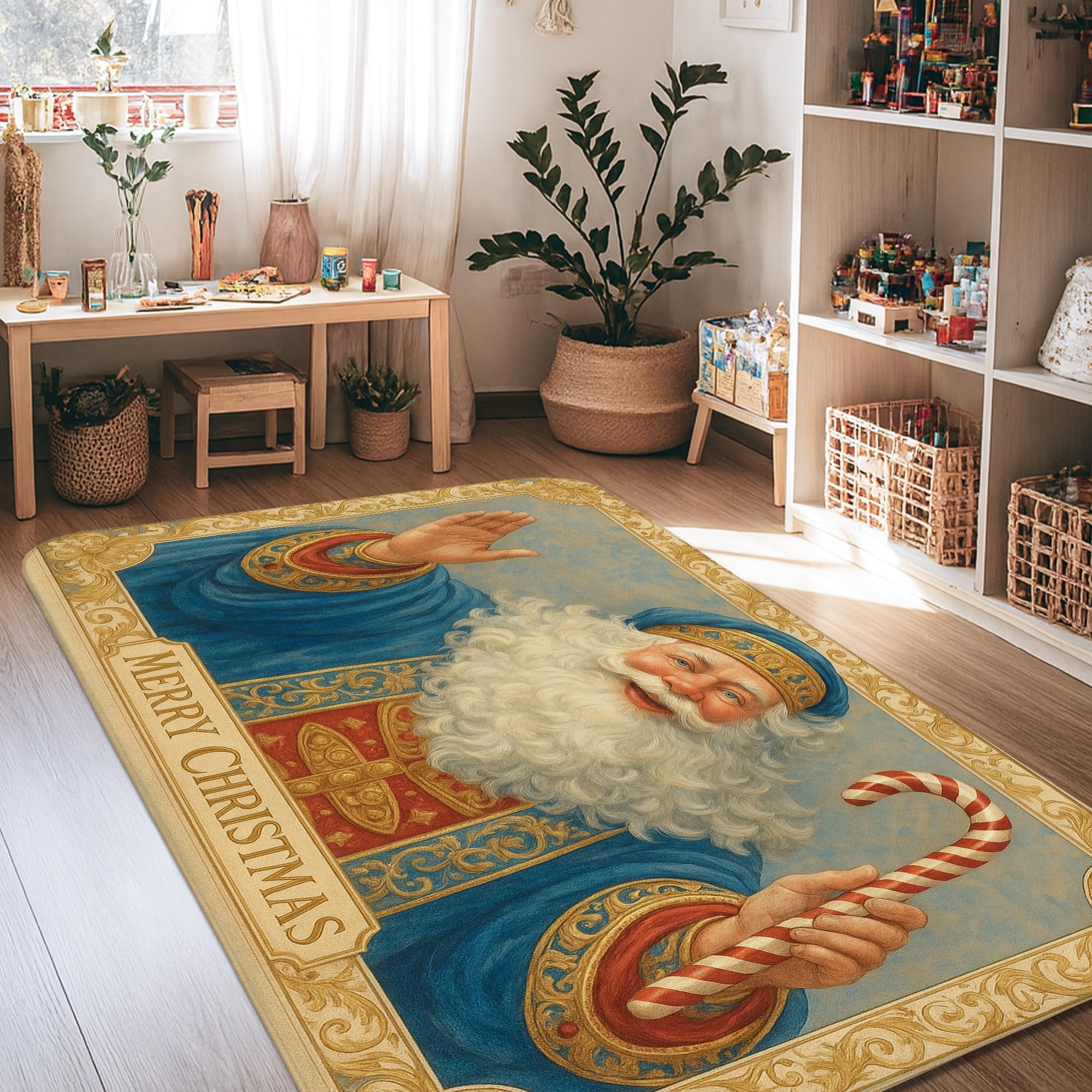 Tapis en mousse poils courts rectangulaire pour salon et chambre