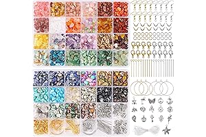 Quefe 720pcs Crystal Chips Beads for Earring Making