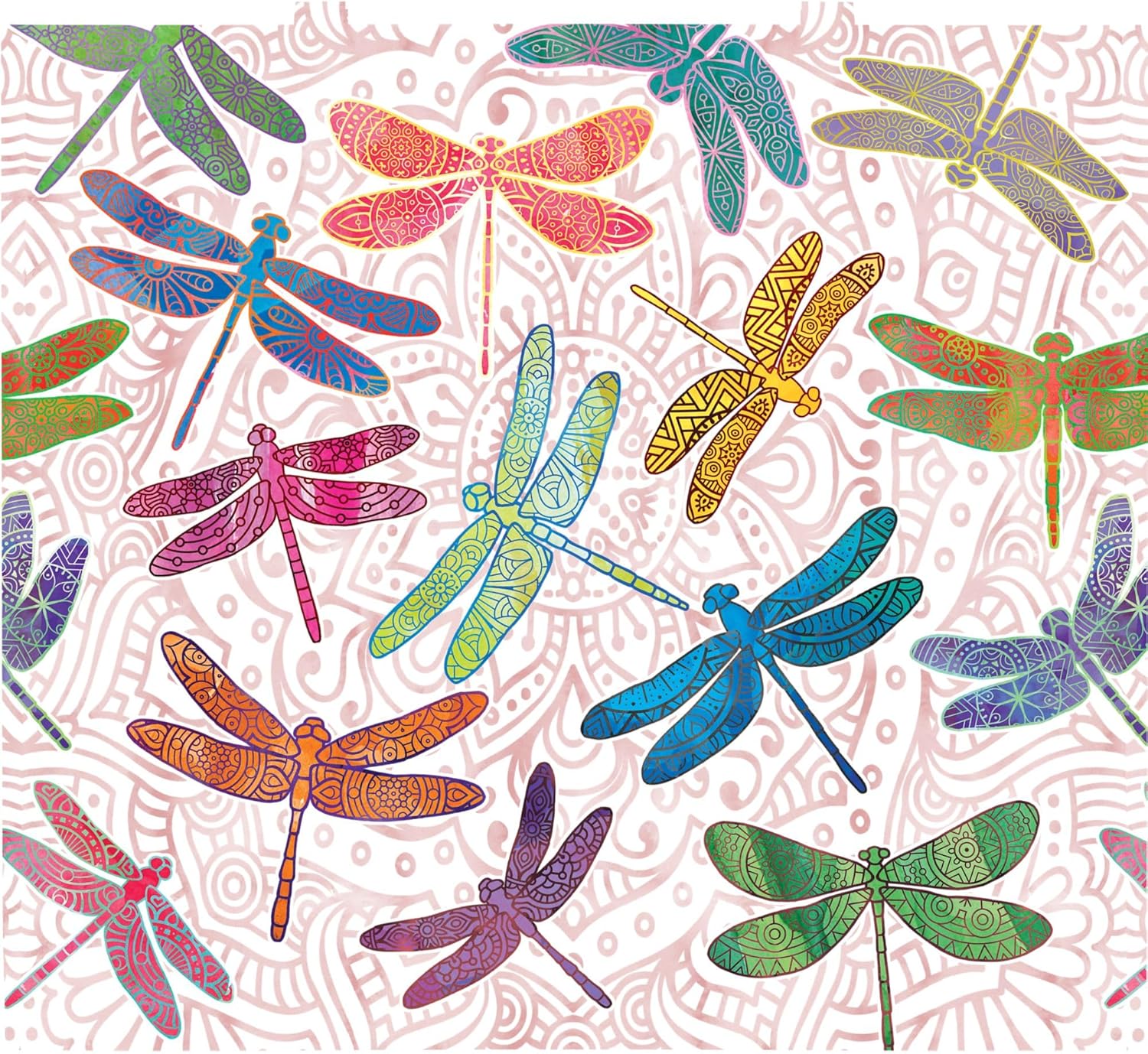 Tervis Venture Lite Dragonfly Mandala Made in USA Double Walled Insulated Tumbler Travel Cup Keeps Drinks Cold & Hot, 24oz Water Bottle, Classic - Image 2