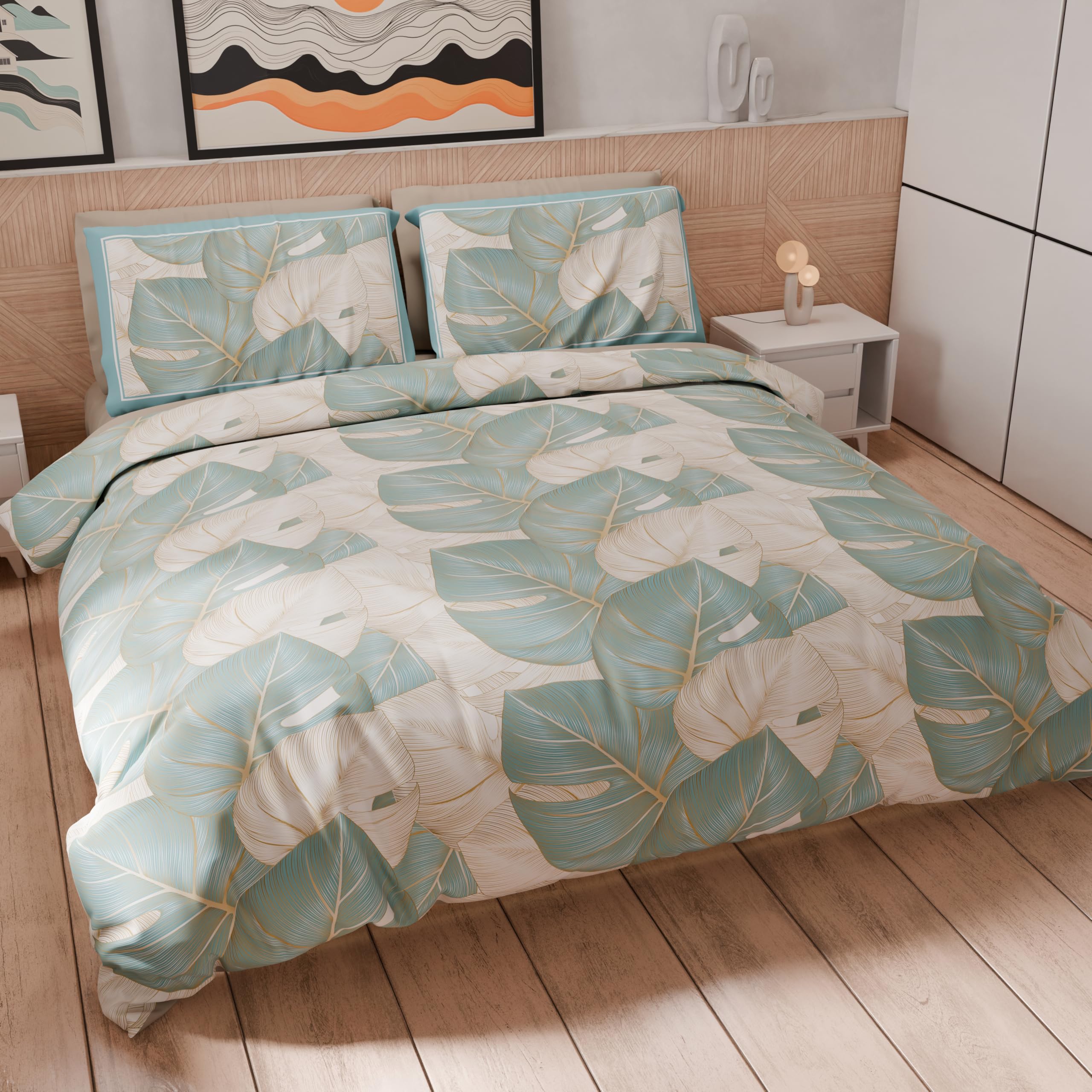 Housse de Couette 1 Place 135x200 microfibre avec taie