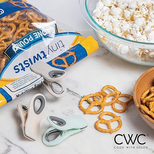 Miniatura 195 de COOK WITH COLOR Clips para bolsas con imán, clips para alimentos, clips para chips, clips para bolsas para almacenamiento de alimentos con agarre