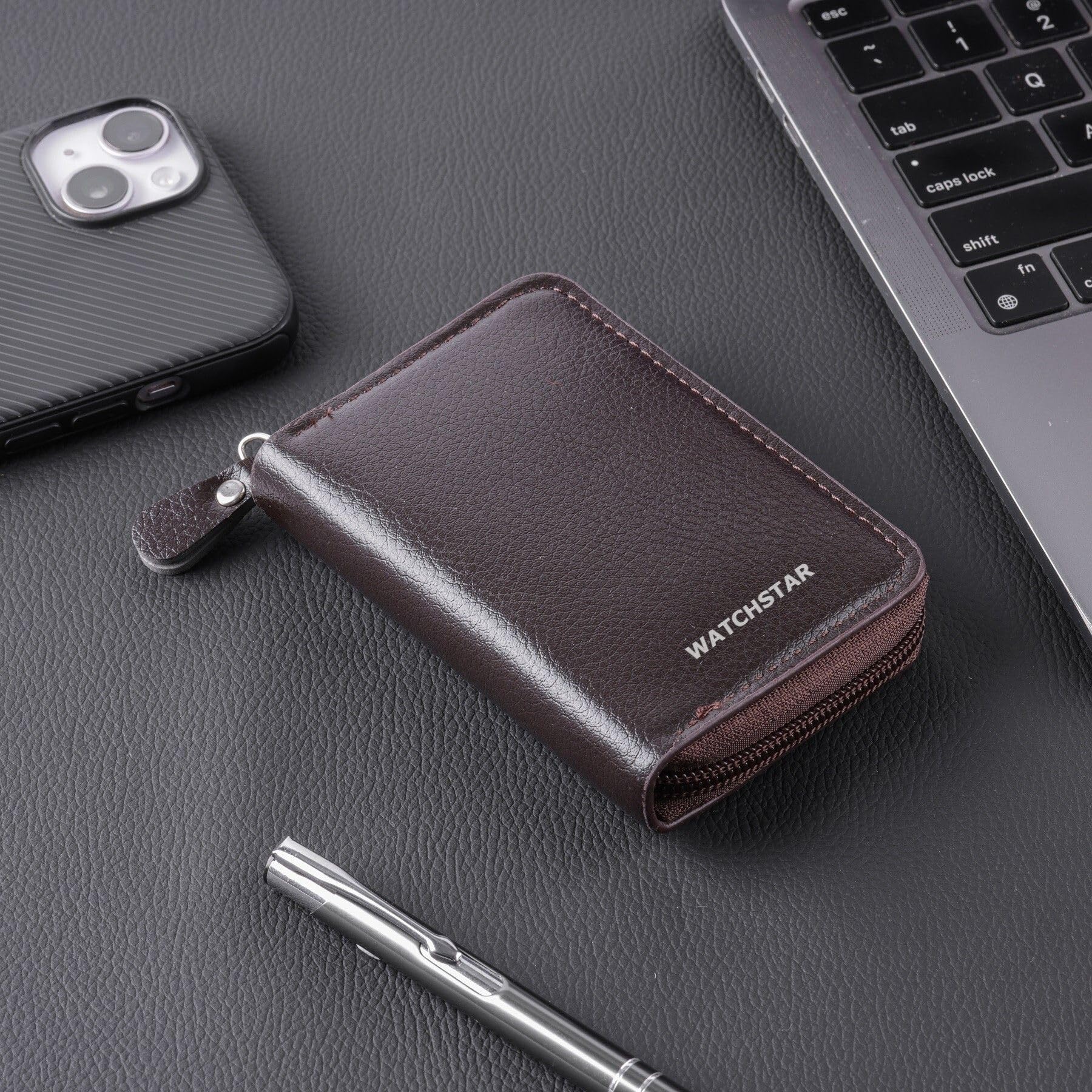 Slim Skinny Fit Card Wallet for Men and Women (03#Sadu Dark Brown kard)-picture-25