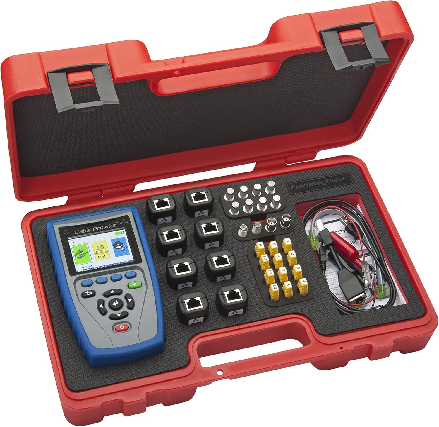 One-Day Sale: Up to 40% Off Platinum Tools TCB360K1 Cable Prowler Cable Tester, Cable Verifier, PoE Detector, TDR, PRO Test Kit