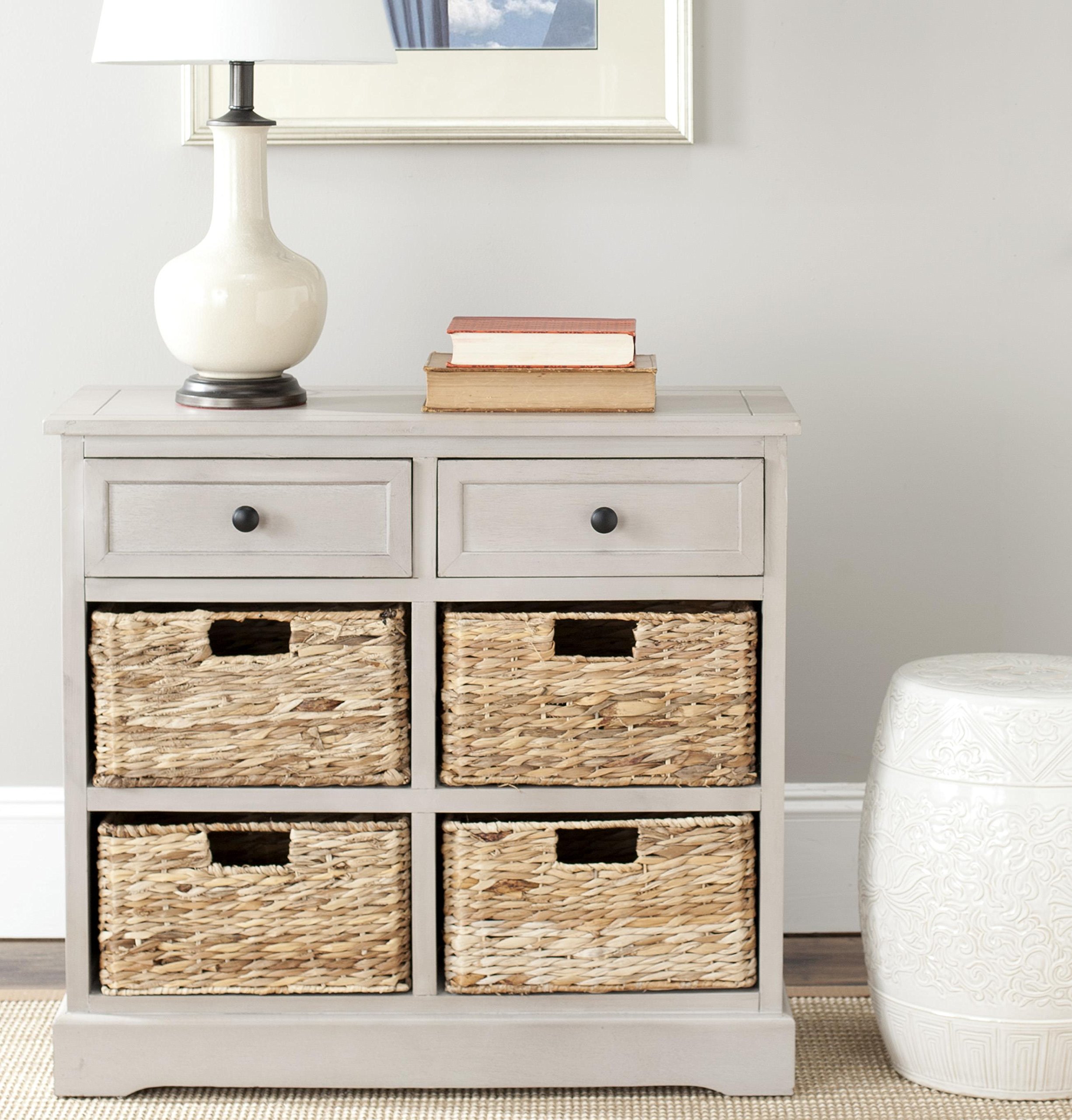 Safavieh American Homes Collection Herman Brown Wicker Basket Storage Unit