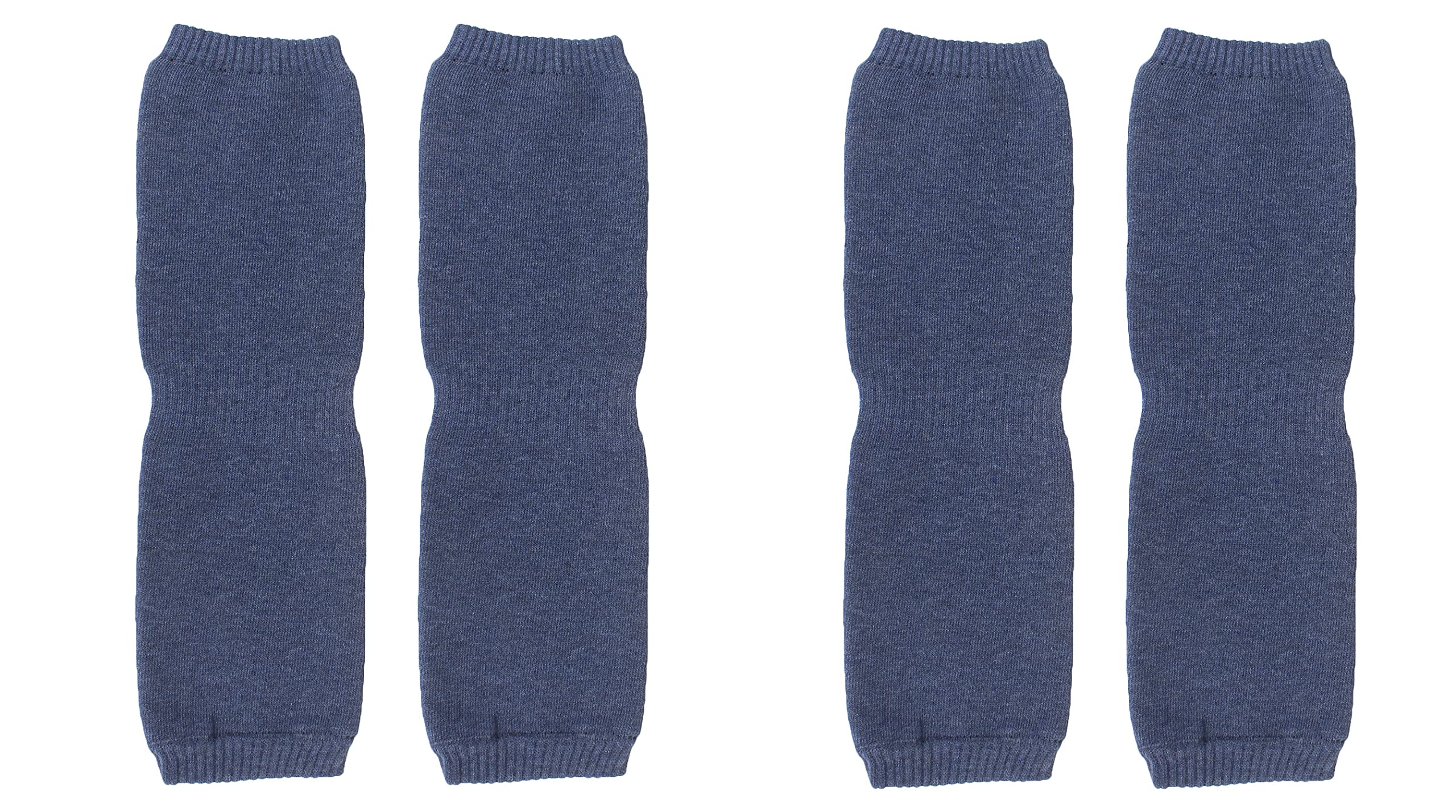 Unisex Wool Warm Winter Protective Knee Cap Socks Pack of 2 Pair (Blue ;Free Size)-image-13