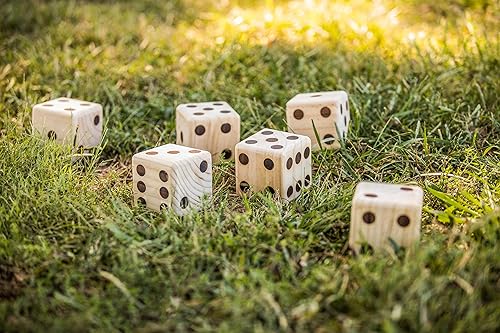 Miniatura 8 de Triumph Sports 35-7335-2 Juego de dados gigantes de madera para césped, color marrón, talla única