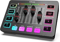 FIFINE Gaming Audio Mixer RGB XLR Mikrofon Interfész Podcast Streaming 1