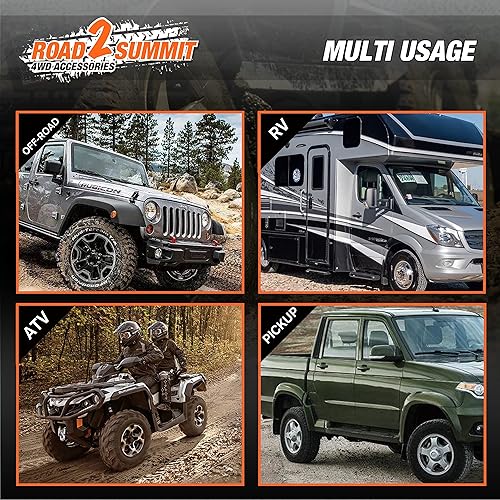 Miniatura 4 de Kit de Compresor de Aire Portátil 12V de Alta Resistencia Infla 6.35CFM (180L/Min), Máx 150PSI, Kit de Compresor de Aire para Todo Terreno para