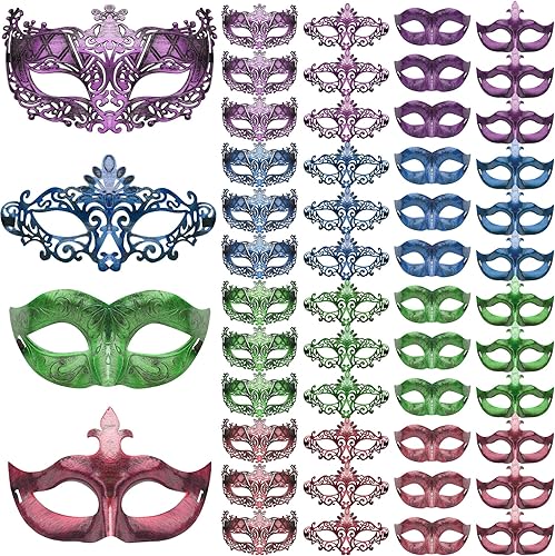 FEQO 48 máscaras de mascarada, máscaras antiguas vintage venecianas