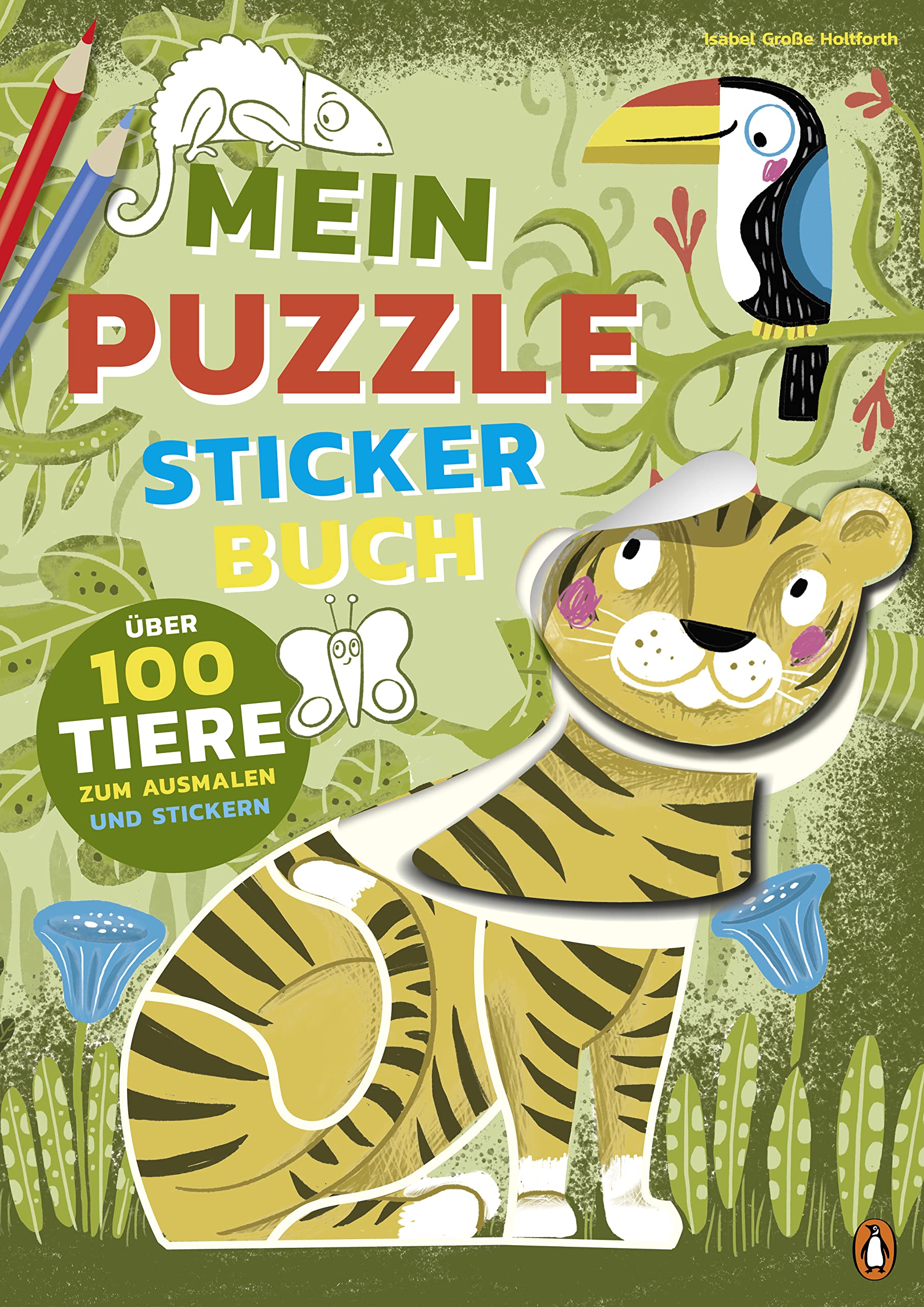 Mein bunter Puzzle-Sticker-Spaß - Tiere: Mit kunterbunten Tier-Puzzle-Stickern für Kinder ab 4 Jahren