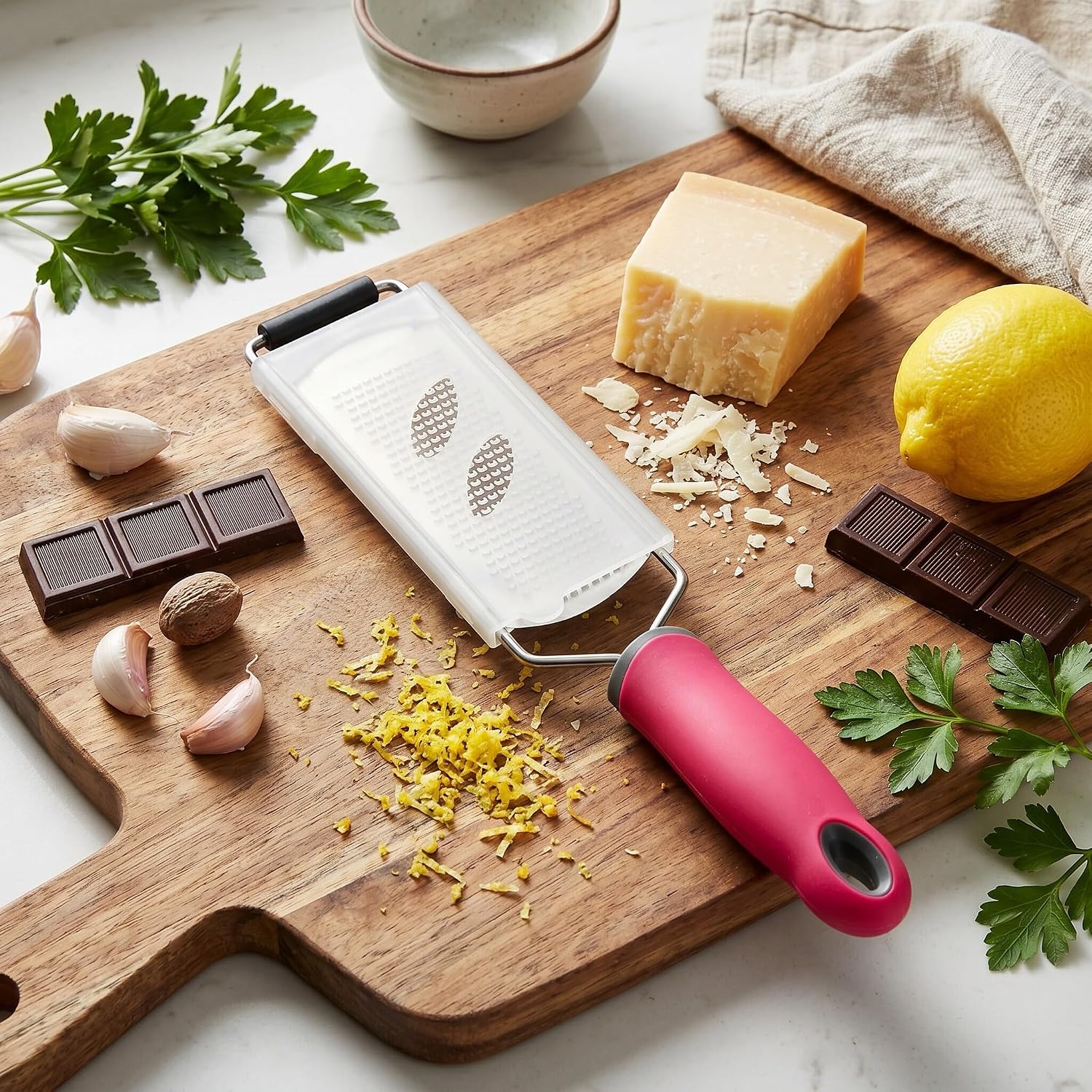 Rallador de queso acero inoxidable con mango antideslizante miniatura 1