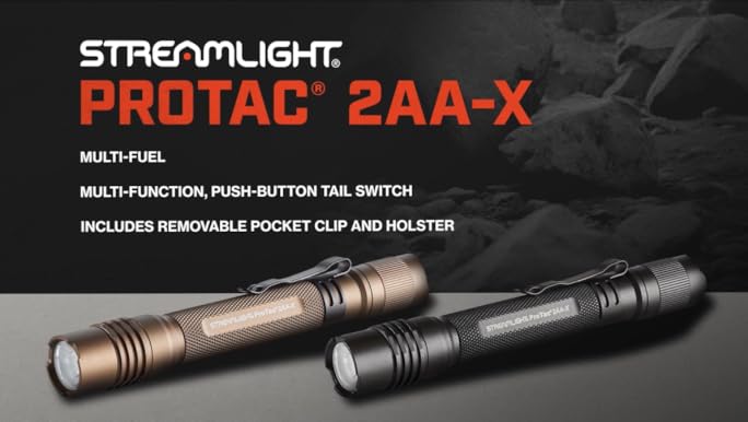 Streamlight 88033 ProTac 2AA-X 270-Lumen Multi-Fuel Personal
