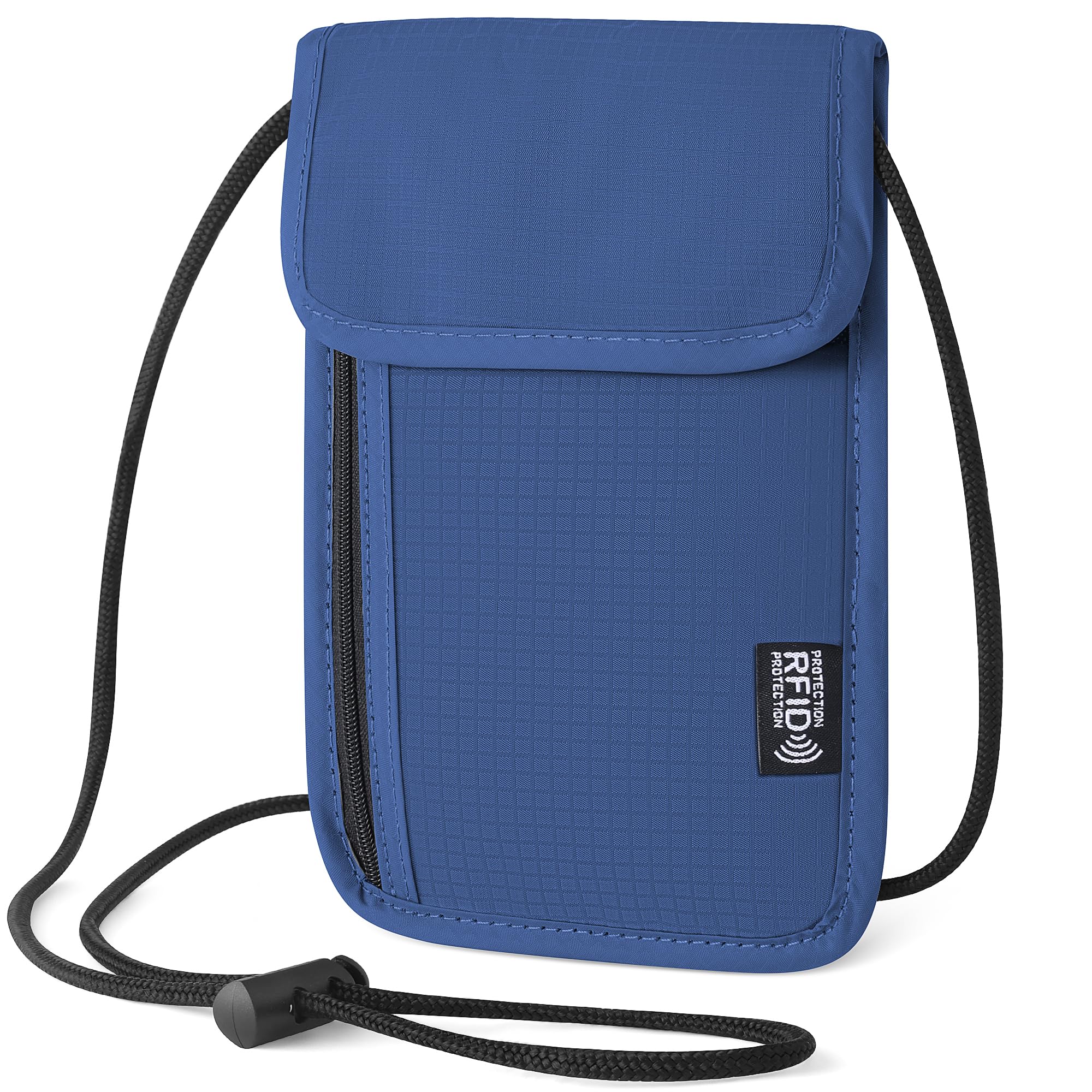 Likesing 5.5" L x 7.9" W Travel Neck Wallet, RFID Blocking Passport Holder, Security Lightweight Passport Travel Wallet, Neck Pouch Gifts for Women