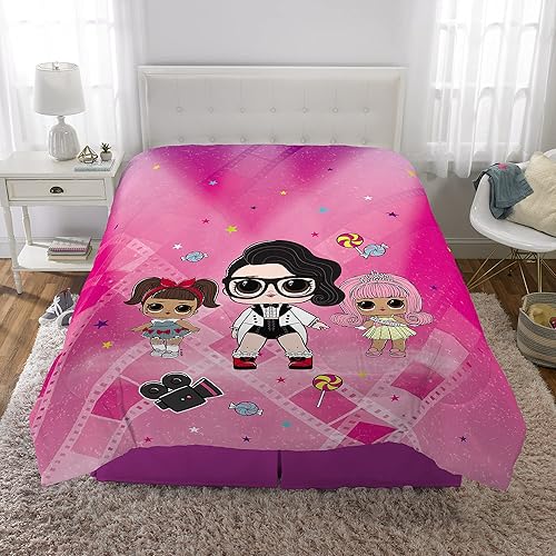Miniatura 6 de Franco Ropa de cama para niños, edredón reversible de microfibra supersuave, tamaño individualmatrimonial, LOL Surprise