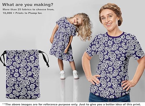 Miniatura 6 de oneOone Georgette - Tela de viscosa color morado oscuro para coser tela estampada para manualidades, 42 pulgadas de ancho, XS