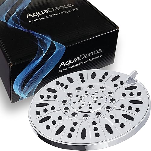 Miniatura 2 de AquaDance cabezal de regadera de alta presión con 6 configuraciones y de 7", probado de manera independiente para satisfacer las estrictas normas de