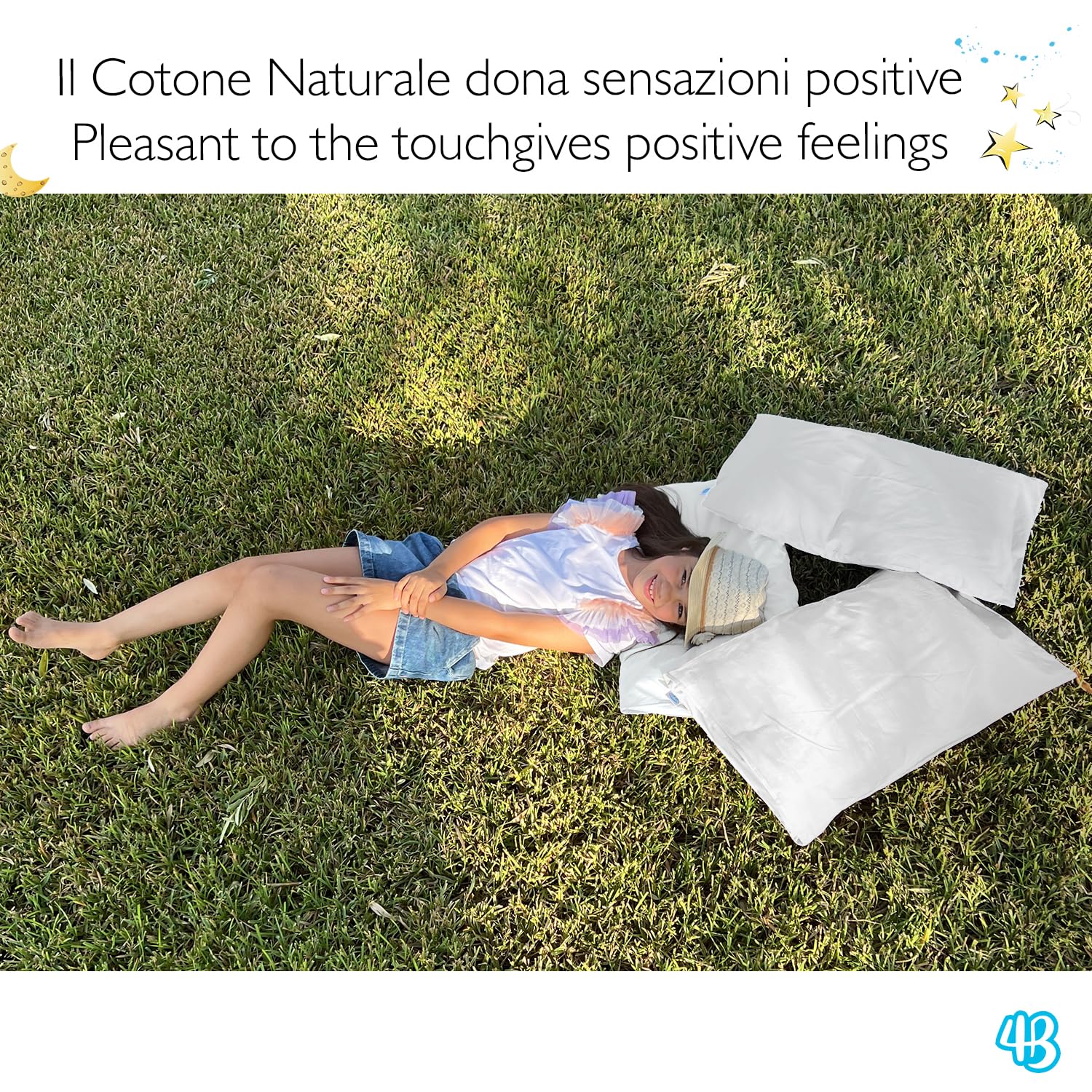 Federe Cuscino 50x30 Bambino Set 2 100% Puro Cotone Made in Italy Chiusura a Busta OEKO-TEX Bianco