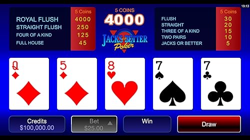 Popular Casino Card Game - Jacks or Better Poker - Microgaming