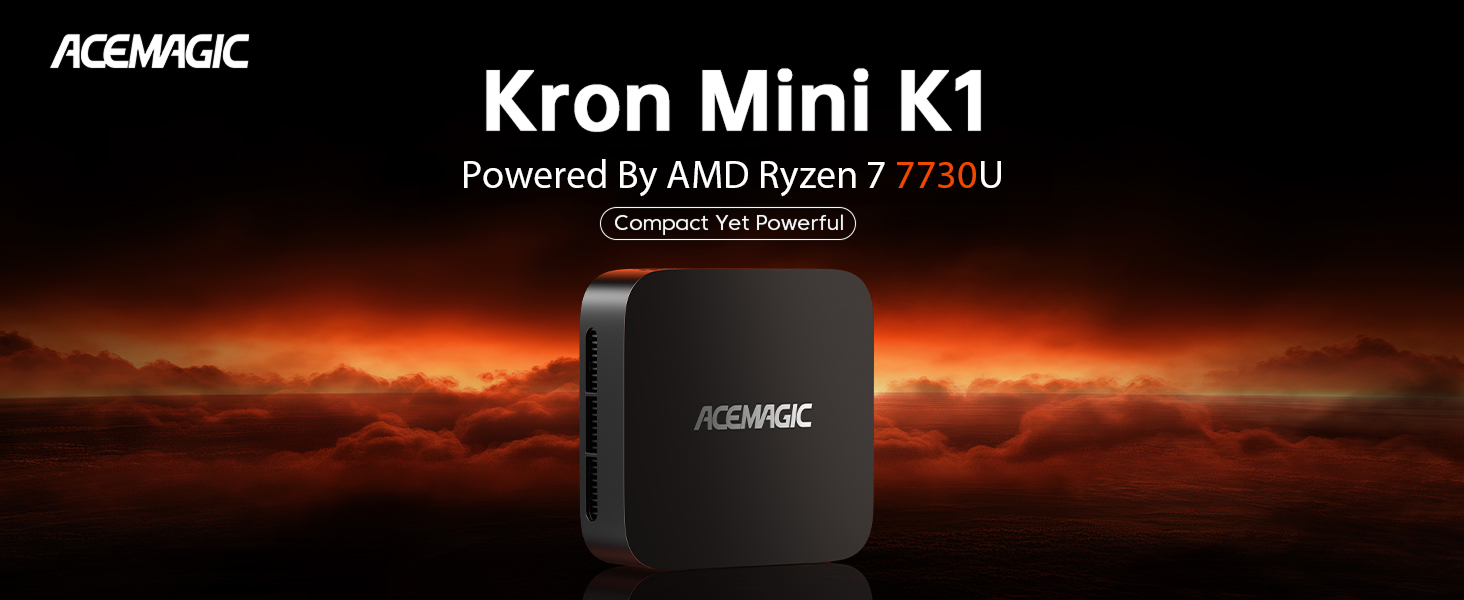 ACEMAGIC Kron Mini K1 Mini PC Win11 PRO, Ryzen 7 7730U(Upgraded