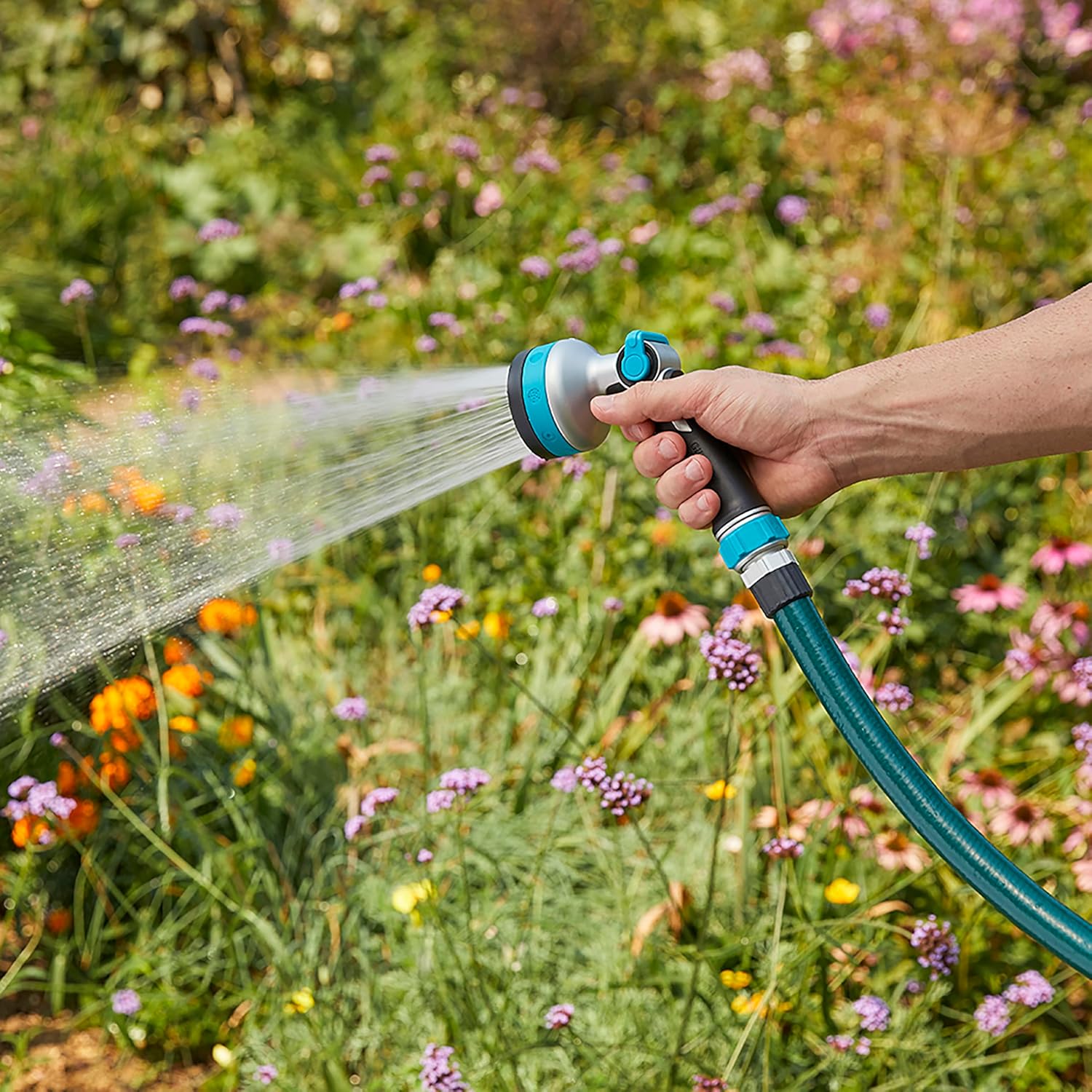 Gilmour Heavy Duty Thumb Control Garden Hose Nozzle with 8 Pre-set Spray Patterns, Water Hose Nozzle for Watering Garden or Lawn