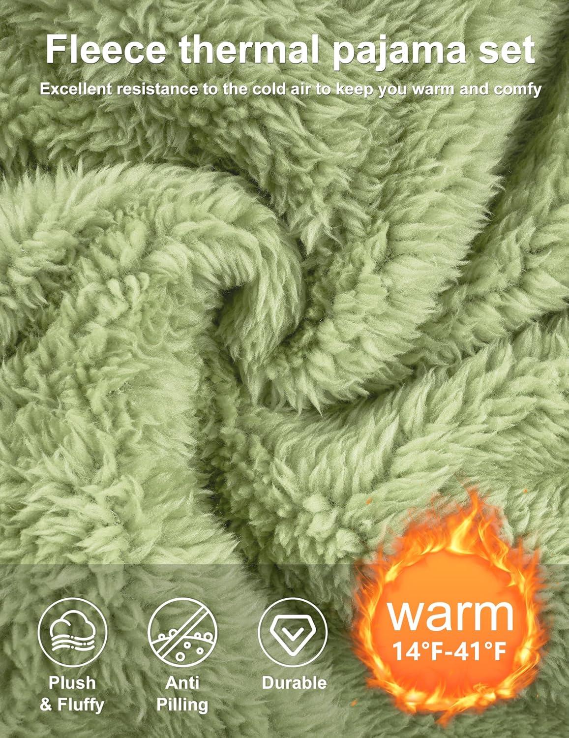 Women's Flannel Pajama Set Winter Warm Long Sleeve with Pockets and Pants Soft Cozy Loungewear - Image 5