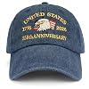 Gorra de EE. UU. del 250 aniversario, sombrero estadounidense de 250 años, gorra patriótica con bordado de águila ajustable, azul marino 1