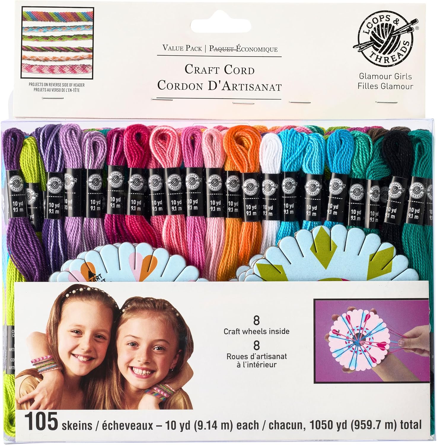 Loops & Threads Craft Cord, Glamour Girls