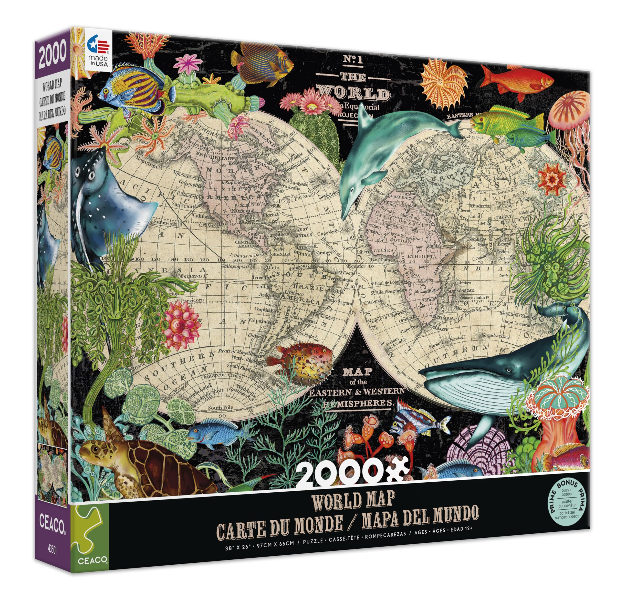 Amazon | Ceaco - 世界地図 - 2000ピース ジグソーパズル