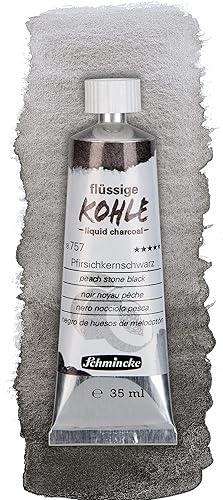 Miniatura 4 de Schmincke - Carbón líquido, melocotón piedra negro, 1.2 fl oz, 18 757 009, para pintura al carbón, dibujo al carbón y underpainting, vegano