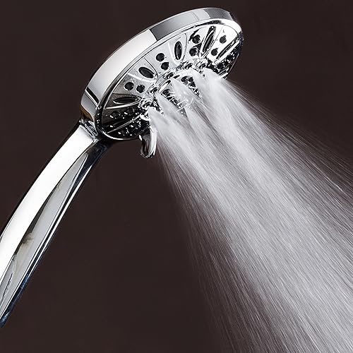Miniatura 4 de AquaDance 3316 - Cabezal de mano de alta presión con 6 ajustes de 4 pulgadas, cara cromada con manguera para la mejor experiencia de ducha, probado