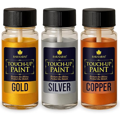 Miniatura 12 de Barnabas - Kit de dorado – 100 hojas de imitación de hoja de oro y hoja de plata, adhesivo dorado de 2.0 fl oz, sellador brillante 2.0 fl oz, 2