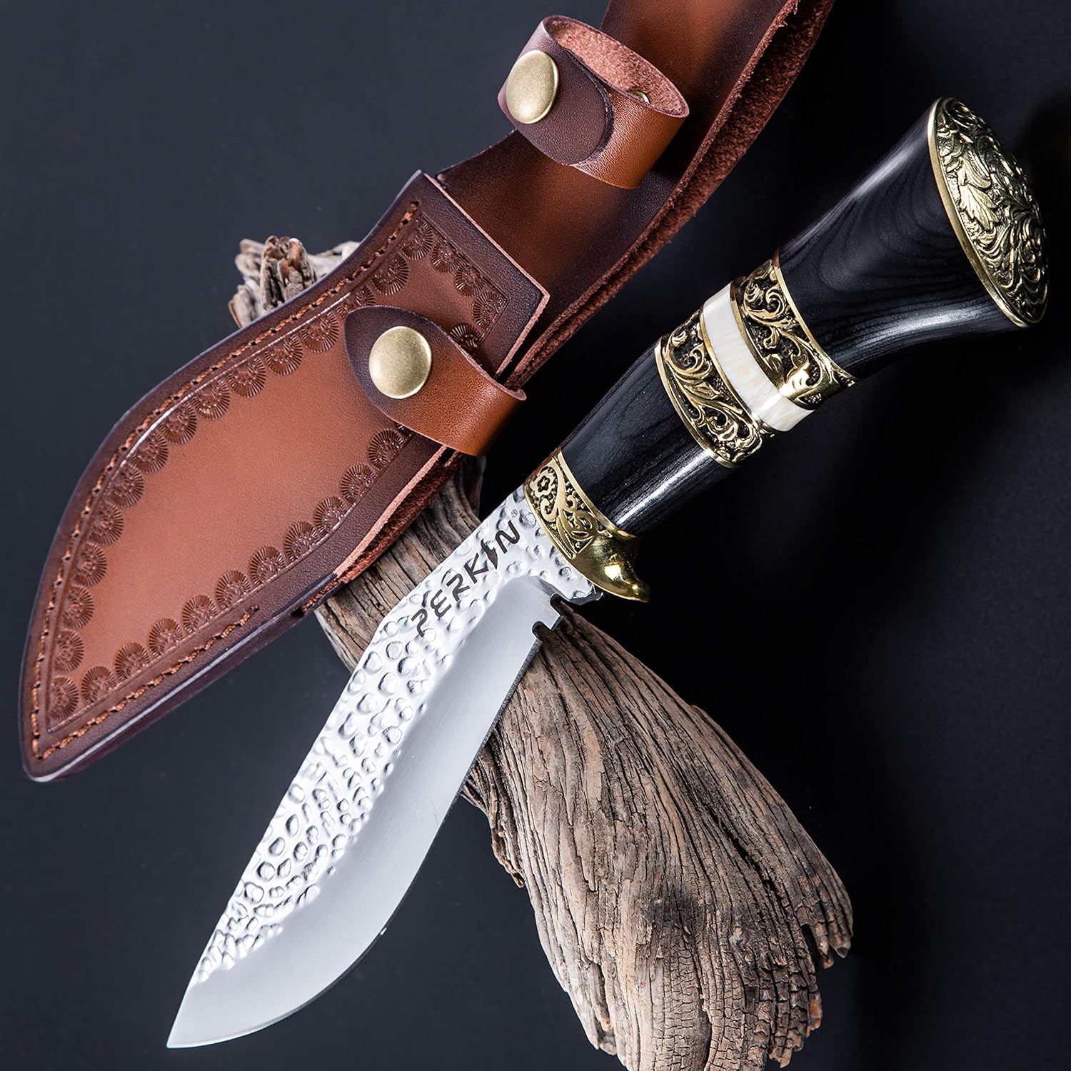 Perkin Fixed Blade Hunting Knife with Sheath Kukri Knife PSL2026