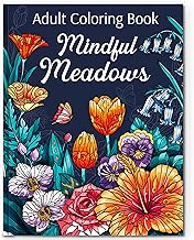 RYVE Coloring Book for Adults Relaxation - Beautiful Designs to Promote Mindfulness & Relaxation - Adult Coloring Book for Women & Men, Anxiety and Stress Relief Gifts for Women, Flower Designs