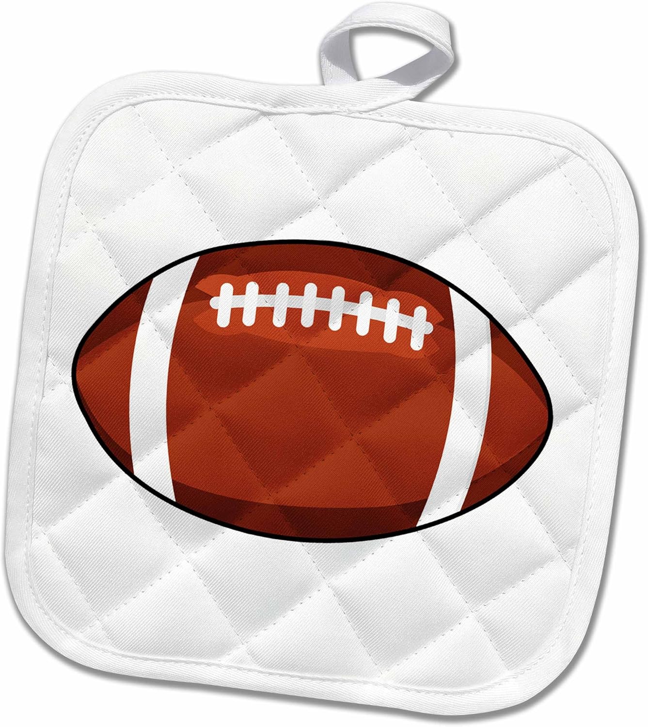 3D Rose Print of A Football Pot Holder, 8 x 8