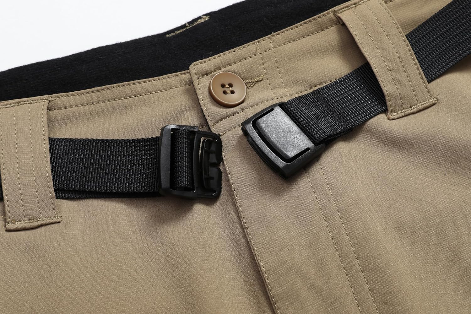 Men's Lightweight Cargo Pants Waterproof Quick Dry Tactical Pants Outdoor Hiking Pants with Belt - Image 3