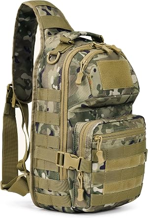 AMHEH 15L Tactical Sling Bag for Men, 13 Inch Laptop Tablet Sleeve | 1050D Water Resistant Urban Heavy Duty Crossbody One Shoulder Strap Backpack, Travel, Everyday Carry, Commuting, Motorcycle
