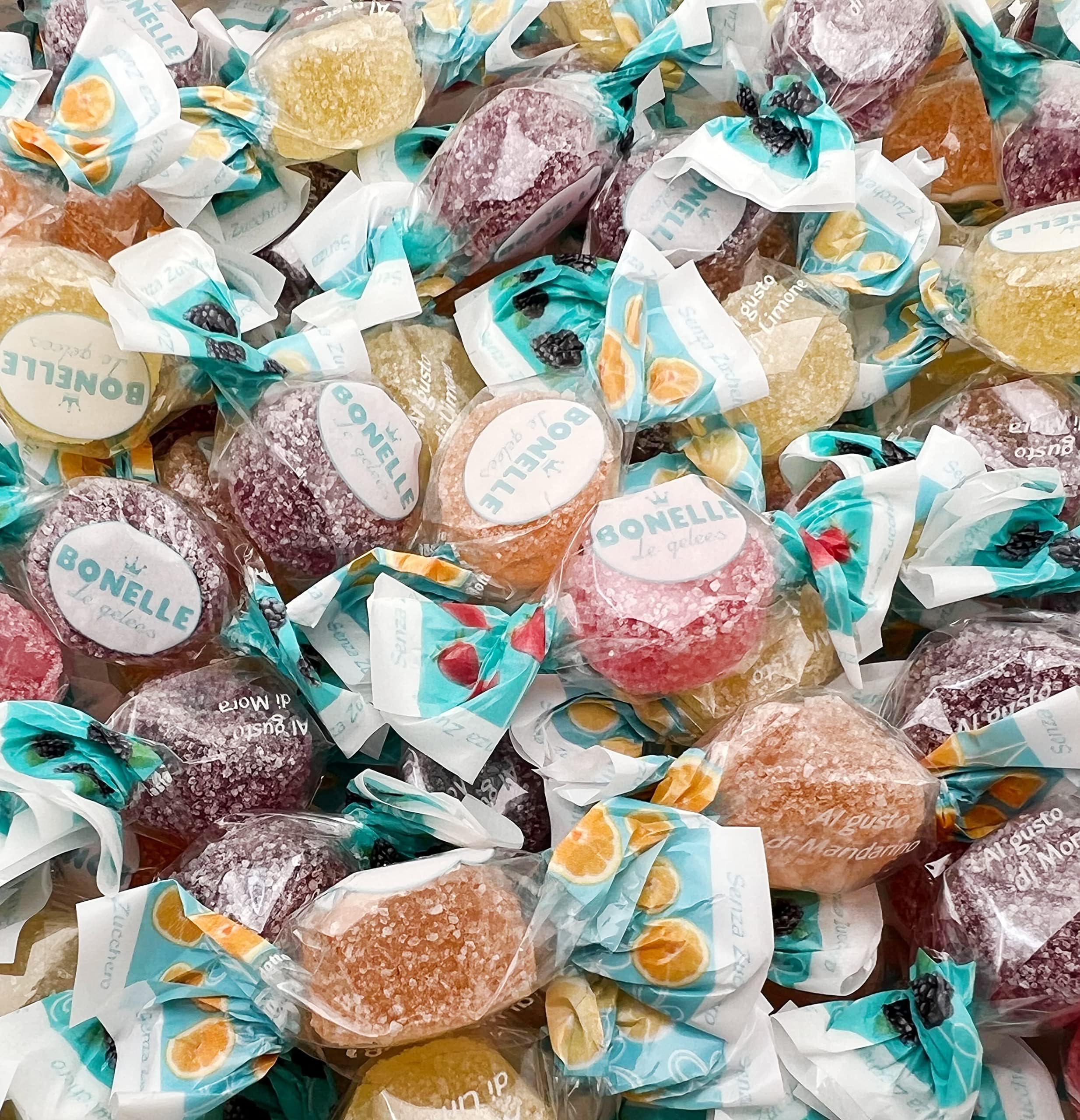 SUNNY ISLAND Fida Sugar Free Bonelle Italian Jelly Candy, Individually Wrapped, Vegan, 1 Pound Bag