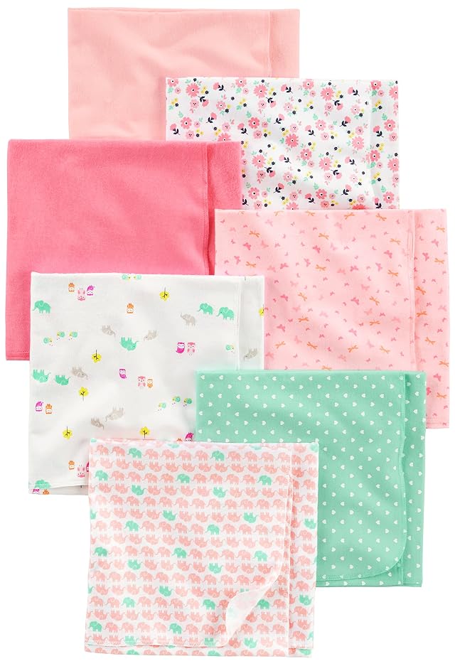 Simple Joys by Carters Unisex Babies Flannel Receiving Blankets Pack of 7
