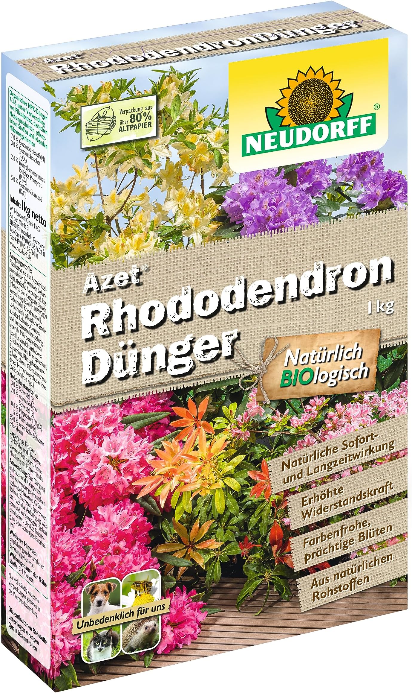 Neudorff Azet RhododendronDünger Bio Rhododendrondünger mit
