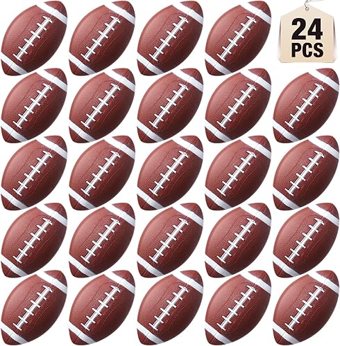 Libima 24 mini pelotas inflables de fútbol de 7 pulgadas, pequeñas pelotas de fútbol de goma para juegos al aire libre e interior, regalos de fiesta
