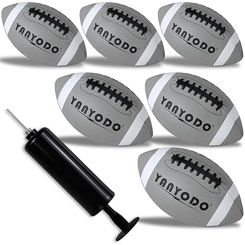 6 Pack Football Size 6/9 Official Sized Ball with Textured