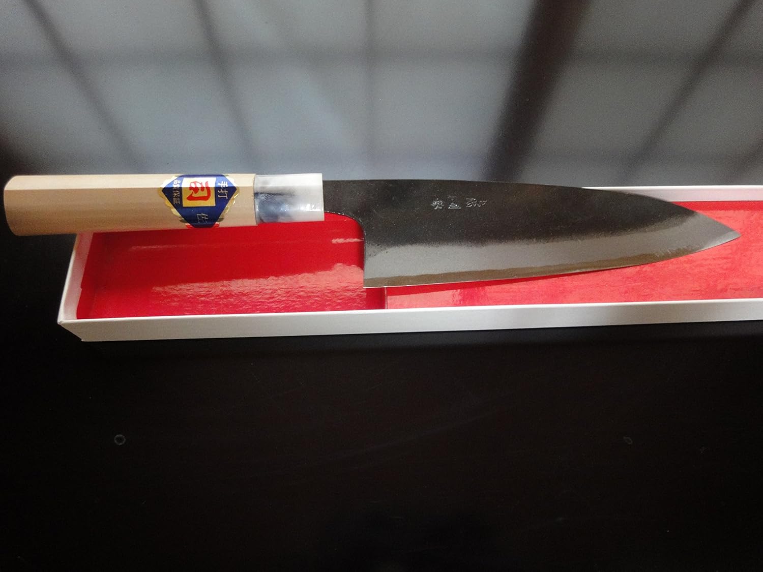 Handmade SANTOKU (185mm blade) White Steel-1/Japanese Sushi Kitchen Chef knife